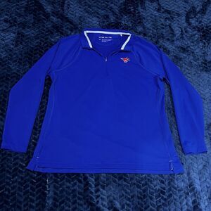 Peter Millar Men's Blue Perth Performance 1/4 Zip Pullover Sweater size XL